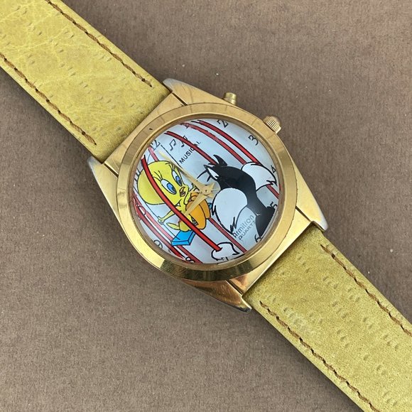 Vintage 1995 Tweety Bird And Sylvester Musical Watch. - Picture 3 of 7